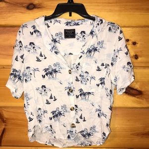 Cropped luau shirt